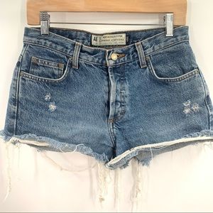 American Eagle medium wash jean shorts